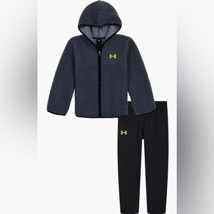 Under Armor Kids' Shearling Zip Hoodie & Fleece Pants Set Size 5